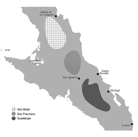 Map of Great Mural Region of Central Baja