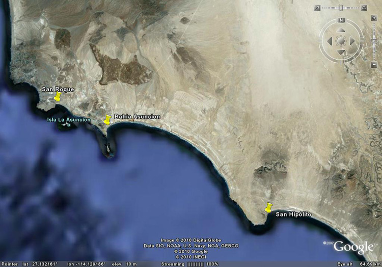 Map of Bahia Asuncion area