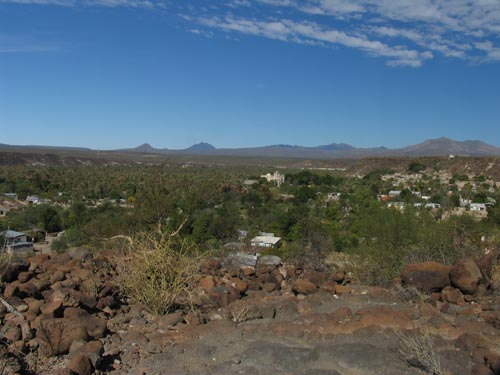 Vista of San Ignacio from near top of trail