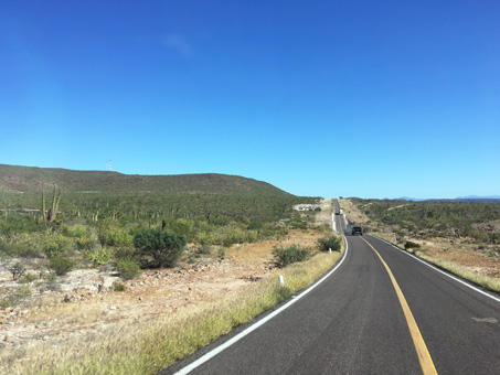 Baja highway scene
