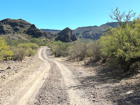 road on way back to Mulege