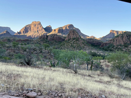 Green hills and mesas in the sierras
